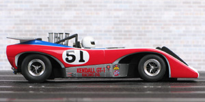 Carerra 27352 Lola T222 - #51 Kendall GT-1. Can-Am 1971. DNF, Monterey Castrol Grand Prix, Laguna Seca. Dave Causey - 05
