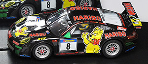 Carrera 27457 Porsche 997 GT3 RSR - #8 Haribo. Haribo Racing Team, VLN 2012. Christian Menzel / Hans Guido Riegel / Mike Stursberg / Richard Westbrook