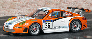 Carrera 27480 Porsche 997 GT3 R Hybrid - #36 Porsche Team Manthey. Winner, VLN 53, ADAC ACAS H&R-Cup, Nürburgring 2011. Marco Holzer / Patrick Long / Richard Lietz / (Jörg Bergmeister)