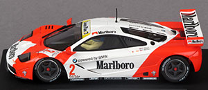 MRSLOTCAR.CA MR1042 McLaren F1 GTR Marlboro No.2 - Marlboro McLaren Team GTR Team GTC. 3rd place, Zhuhai 4 Hours 1996. Ray Bellm / James Weaver / J.J. Lehto