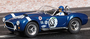 Ninco 50303 AC Cobra - No.63 Le Mans Classic 2002. Blue with white stripe
