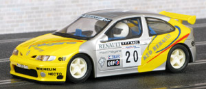 Scalextric C2010 Renault Mégane Maxi - #20 Red Renault. Winner, 2-litre class, Rallye Catalunya Costa Brava 1996. Oriol Gómez / Marc Marti