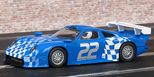 Scalextric C2536 Porsche 911 GT1 - #22 blue & white car from Toys R Us exclusive set C1124 "GT Pursuit" - 01