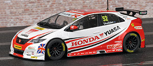Scalextric C3694A Honda Civic Type R - #52 Honda Yuasa Racing: Champion, British Touring Car Championship 2015. Gordon Shedden