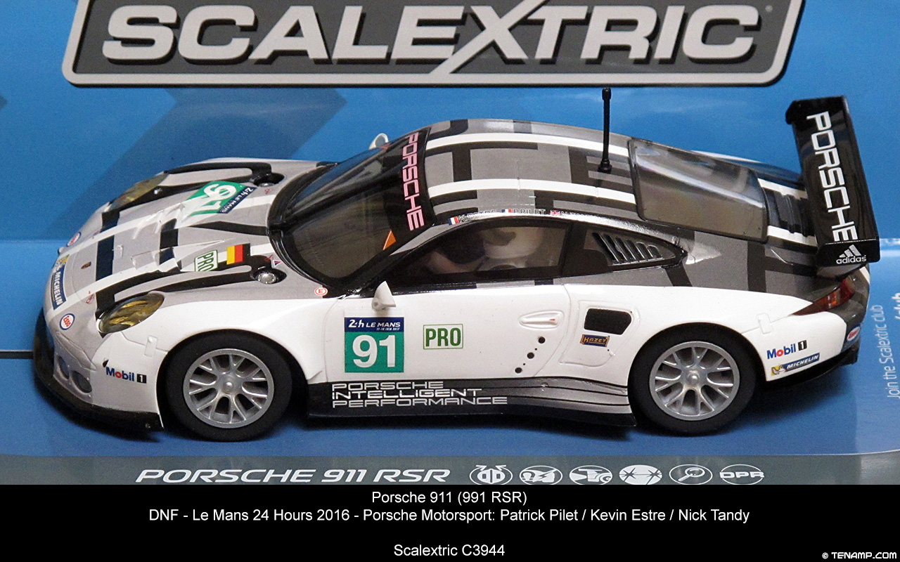 Scalextric C3944 Porsche 911 RSR - #91 Porsche Motorsport. DNF, Le Mans 24h 2016
