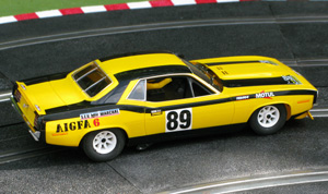 SCX 64870 Plymouth AAR Cuda - #89 yellow/black. DNQ, Le Mans 24hrs 1975. Michel Guicherd / Christian Avril / Jean-Claude Geral - 03