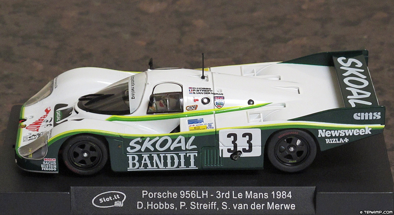 Slot.it CA02H Porsche 956 - #33 Skoal Bandit Porsche Team: 3rd place, Le Mans 24 Hours 1984. David Hobbs / Philippe Streiff / Sarel van der Merwe
