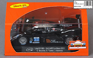 Slot.it CA22C Lola B11/80 = #33 Alpina/Microsoft Office. Level 5 Motorsports: 10th place, Le Mans 24 Hours 2011. Christophe Bouchut / Scott Tucker / João Barbosa - 09