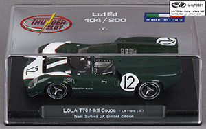 Thunderslot UKLTD001 Lola T70 Mk3 Coupe - #12 Lola Cars/Team Surtees. DNF, Le Mans 24 Hours 1967. Chris Irwin / Peter de Klerk - 06
